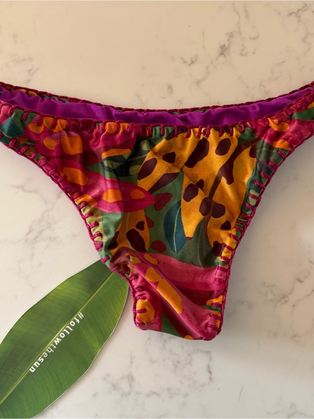 NWT FARM Rio Cow Print Bananas Bikini Set Small tropical resortwear swim - Picture 8 of 9